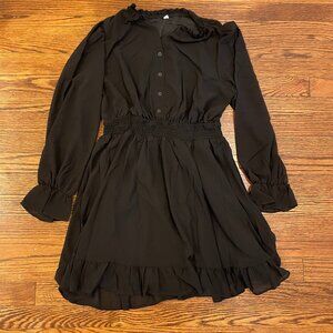 Black Midi Flowy Dress